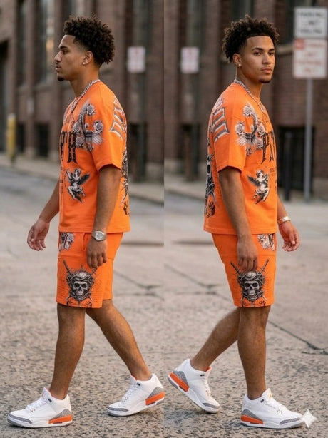 Trending rhinestone short set styled for 2026 streetwear