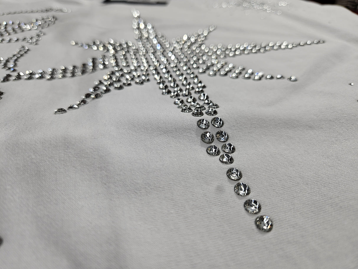 Trending rhinestone T-shirt styled for 2026 streetwear outfits