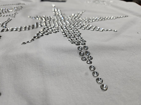 Trending rhinestone T-shirt styled for 2026 streetwear outfits