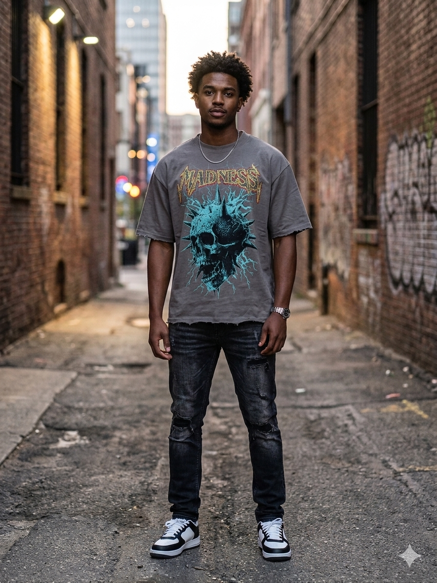 Trending rhinestone T-shirt styled for 2026 streetwear