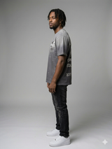 trendy grey wash t shirt studded evolve streetwear fashion