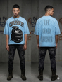 verselli oblivion rhinestone tee sky blue streetwear drip